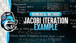 Jacobi Iteration Method Example  Numerical Methods [upl. by Leis]