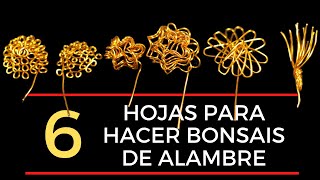 🍃COMO HACER HOJAS DE ALAMBRE PARA BONSAIS  TUTORIAL [upl. by Martita]