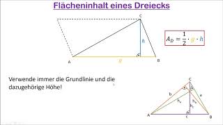 63 Flächeninhalt Dreieck [upl. by Brazee]