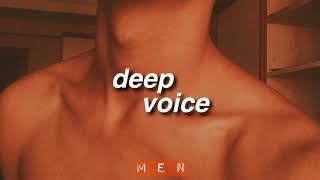 deep masculine voice  lowerpitched voice [upl. by Seen539]