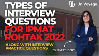 IPMAT 2022 Interview Preparation Questions asked in IPMAT Rohtak Interview  IPMAT 2022 [upl. by Iramaj]