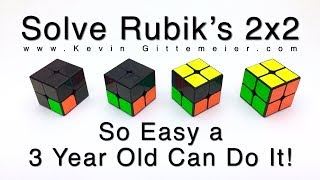 How To Solve 2x2 Rubiks Cube So Easy A 3 Year Old Can Do It Full Tutorial [upl. by Giaimo]