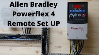 Allen Bradley Powerflex 4 remote control wiring 2 wire control and 3 wire control ENGLISH [upl. by Ennovaj]