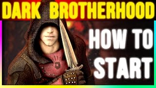 Skyrim Special Edition How To Start Dark Brotherhood Walkthrough Quest Remastered Gameplay [upl. by Pik]