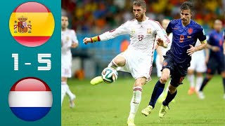 Netherlands Vs Spain 51 FIFA World Cup 2014 Highlights Full English Commentary [upl. by Larsen]