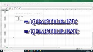 How to Calculate Quartiles Using Excel QUARTILEINC and QUARTILEEXC [upl. by Siramay]