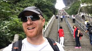 Tianmen Mountain Part 1 Zhangjiajie China Walkabout 天门山 [upl. by Yrrap]