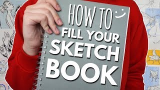 10 Ways to Fill Your Sketchbook  mini Sketchbook Tour [upl. by Onimixam]