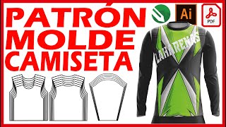 🙌 Molde Patrón Gratis 👕 CAMISETA DEPORTIVA MANGA LARGA [upl. by Rutherford8]