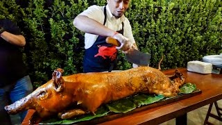 15Hour Filipino Food Tour in Pampanga amp Manila Philippines  HUGE LECHON with Makansutra [upl. by Merill]