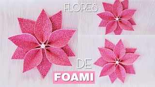 Aprende Cómo hacer una linda FLOR DE FOAMI🌺🌺How to make a flowers😊 [upl. by Etta913]