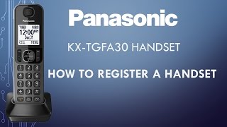 Panasonic  Telephones  Function  How to register a handset Models listed in Description [upl. by Hilliary169]