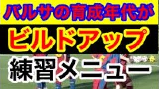 バルセロナの育成年代で必ずやるビルドアップの練習メニューを紹介してみた！ [upl. by Jeramey]