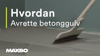 Hvordan avrette betonggulv [upl. by Ahsam]