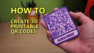 How to create 3D printable QR codes [upl. by Baiss]