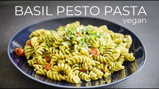 EASY Basil Pesto Pasta Recipe  How to make FRESH PESTO [upl. by Bravin210]