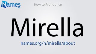 How to Pronounce Mirella [upl. by Teilo]