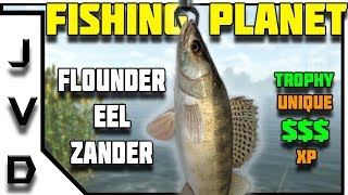 Fishing Planet TIPS  Flounder Eel Zander  Make Money amp XP  GhentTerneuzen Canal  Netherlands [upl. by Libbie]