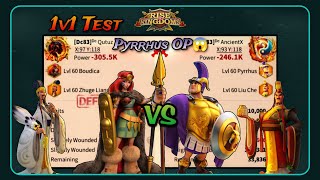 Pyrrhus 1v1 Test vs Archer  Rise of Kingdoms [upl. by Elboa]