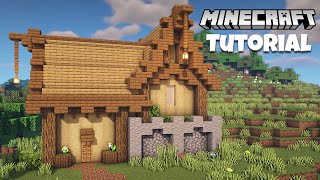 How to Build a Simple Survival House  Minecraft Tutorial [upl. by Yartnod]