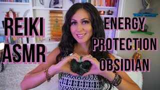 ASMR REIKI  Protect Your Energy Black Obsidian Crystal Healing Light Language [upl. by Martinelli]