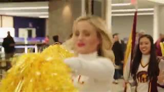 USC Trojan Marching Band surprise performance at LAX [upl. by Roselani]