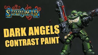 How to Paint Primaris Dark Angels with Contrast Paints Hellblaster Sergeant [upl. by Namien]