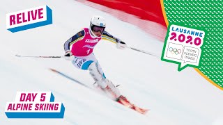 RELIVE  Alpine Skiing  Slalom Run 1  Day 5  Lausanne 2020 [upl. by Bonnee970]