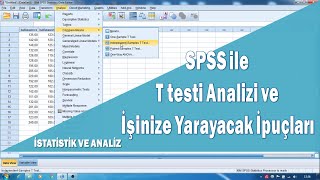 Spss ile T testi Bağımsız Örneklemler için ve hipotez analizleri [upl. by Birgitta]