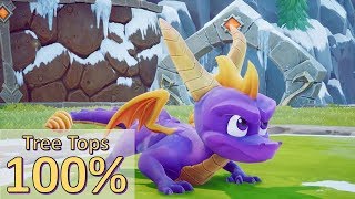 Spyro The Dragon Remastered  Tree Tops 100 Walkthrough [upl. by Damour923]