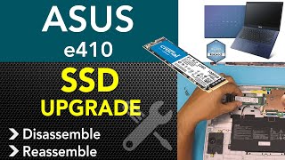 ASUS E410 SSD UPGRADE STEP By STEP [upl. by Lleinnad]