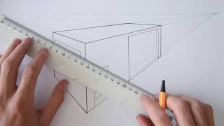 TUTORIAL  HOW TO DRAW A BASIC HOUSE 2POINT PERSPECTIVE [upl. by Omor]