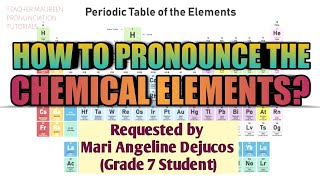 HOW TO PRONOUNCE THE 118 ELEMENTS IN PERIODIC TABLE  Teacher Maureen [upl. by Nerraf]