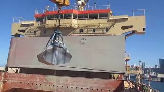 Bulk Carrier Unloading Grain Gantry [upl. by Godspeed412]