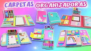 5 DIY CARPETAS ORGANIZADORAS  Folders de Cartón 😜  Manualidades aPasos [upl. by Htiduy634]