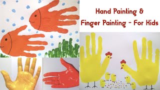 How to make Hand Painting for Kids  Easy Finger Painting  DIY  Crafts At Ease  Craftisode 31 [upl. by Maryanne]