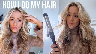 How I Curl My Hair  BIG CURLS TUTORIAL [upl. by Otrevire867]