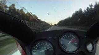 CBR600F 15min TopspeedRun 278kmh [upl. by Orofselet]