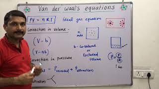 514Van der waals gas equation  Real gas equation state of matter [upl. by Lenore]