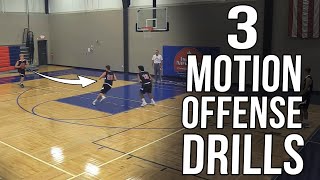 3 Motion Offense Drills  How To Coach Screening amp Cutting [upl. by Aidnyl]