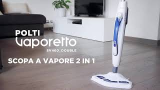 Polti Vaporetto SV460Double scopa a vapore con pulitore a vapore portatile [upl. by Nohsed]