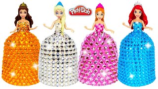 DIY How to Make Super Sparkle Dresses for Princess Miniature Dolls [upl. by Larochelle128]