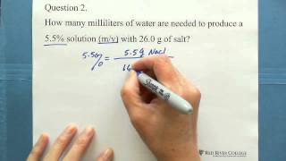 5 Concentration of a Solution Mass  Volume Percent mv 1 [upl. by Gnort]