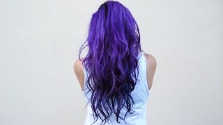 How I dye my hair purple amp blue ♥ DIY [upl. by Enived]