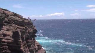 quotLeap Of Faithquot Oahu Hawaii 85ft Cliff Jump [upl. by Rehpotsrihc]