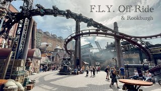 FLY FullLayout OffRide Phantasialand  Worlds longest and first launched flying coaster [upl. by Okin]