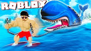 Pulling A GIANT WHALE  Roblox Strongman Simulator [upl. by Isolda98]