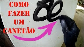 CANETÃO P TAG CASEIRO  quotGraffiti Mopquot Tutorial de graffiti [upl. by Luapnhoj]