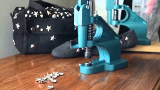 DIY How To Set Studs Fast Easy Way to Stud Clothing [upl. by Castle]