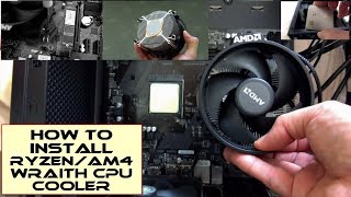 How to install a RyzenAM4 amp AM5 Wraith CPU Cooler [upl. by Ridgley11]